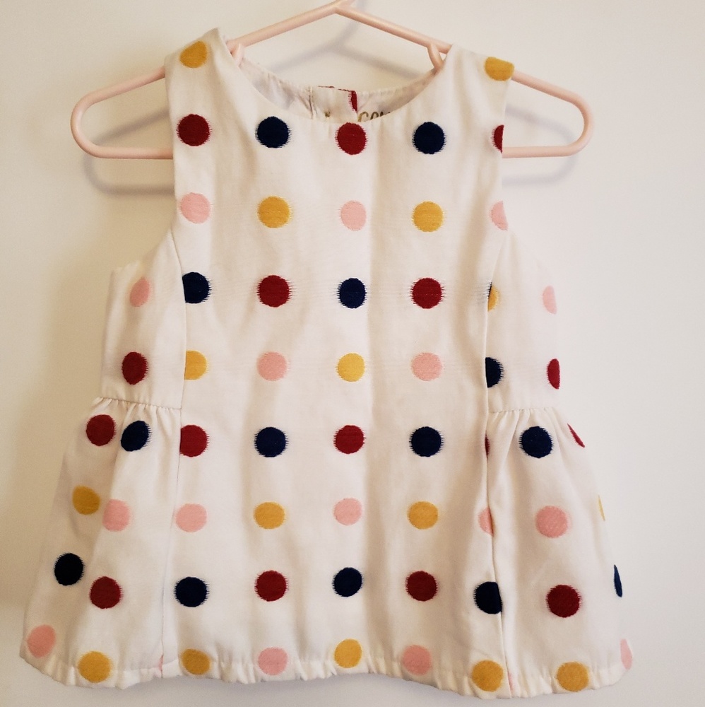 Girls 3T Polka Dot Peplum Top